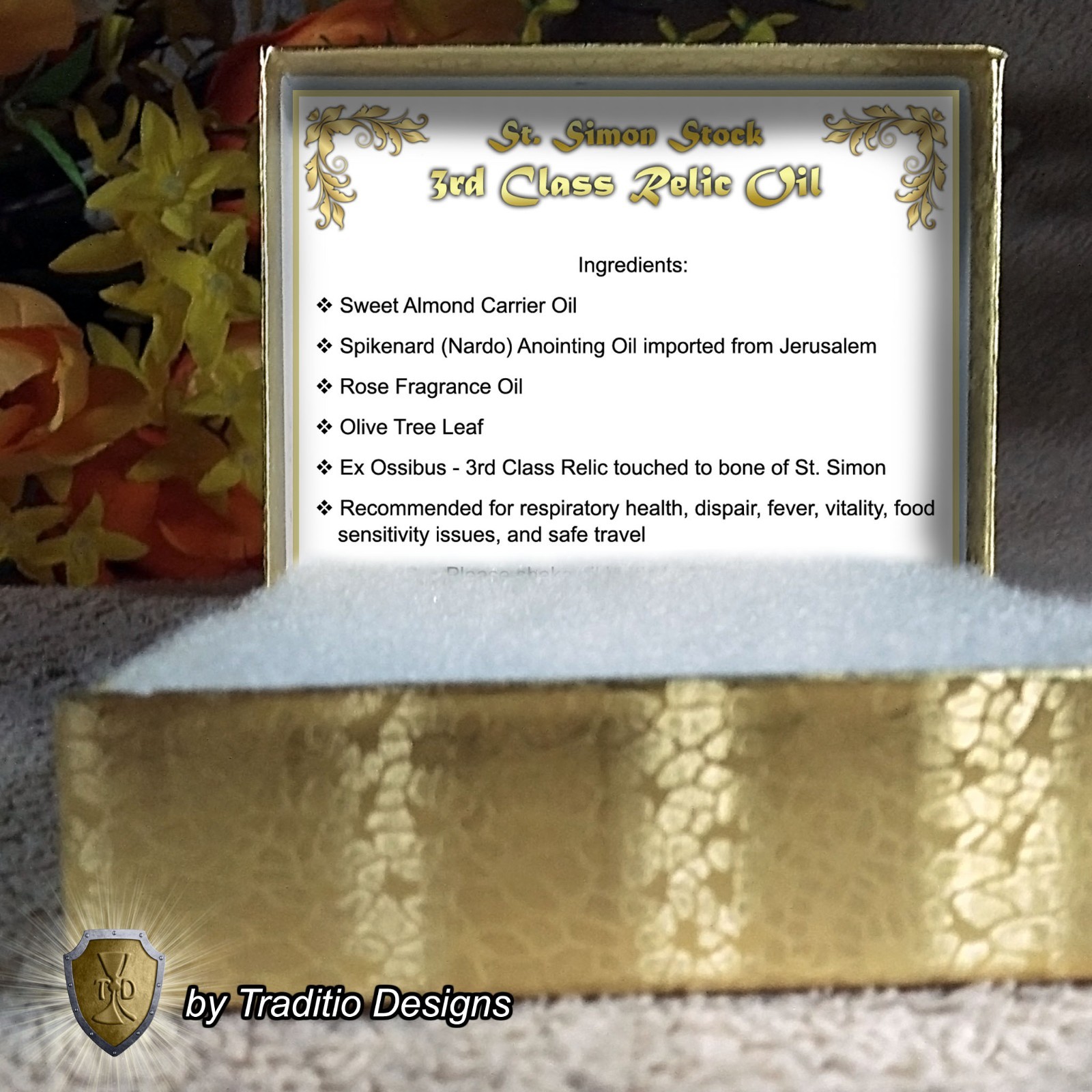 Green Rrt St. Simon Stock Relic Anointing Oil | Respiratory Health, Food ...