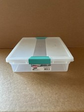 Sterilite 5.7 qt Clear Clip Storage Box 3.25 in. H X 11 in. W X 14 in. D Stackab