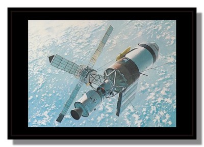 Skylab Pionier Raumstation 1970er NASA gerahmtes Bild Keith Ferris kostenloser Versand UK