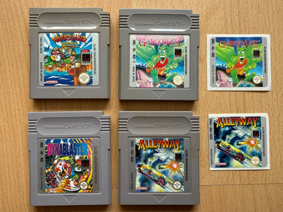 4 Gameboy Spiele (Wario Land, Gargoyles Quest, Alleyway, Dynablaster)