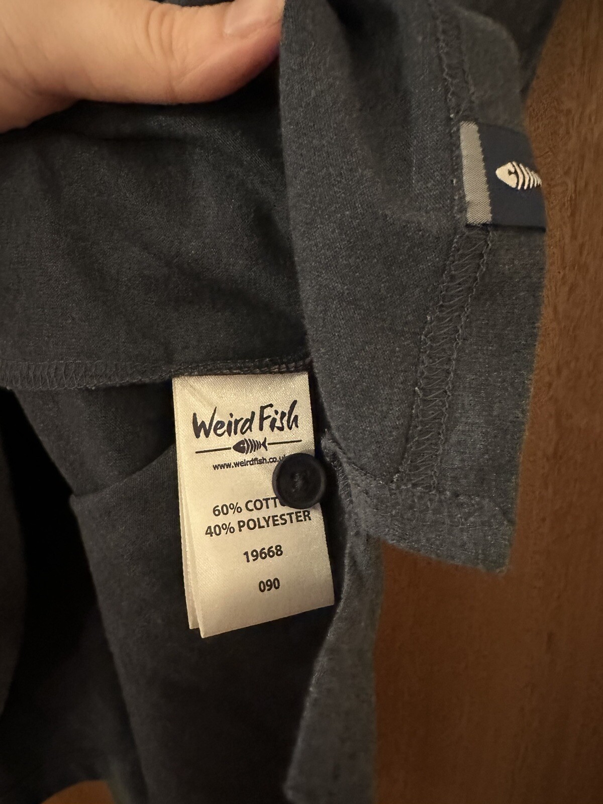 Mens Navy Weird Fish Polo Shirt Size XL eBay