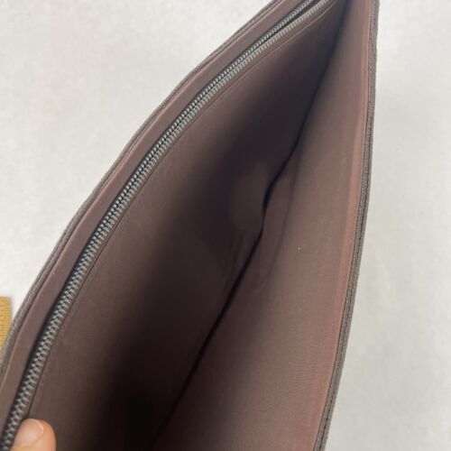 Corde Brown Clutch Handbag Purse 50s/60s Vintage Zippered Pockets MCM Art Deco - Picture 3 of 24