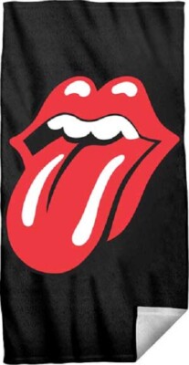 New Rolling Stones Lips Beach Bath Pool Gift Towel Mick Jagger Tongue Rock Band