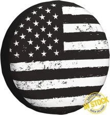 16" American Flag Spare Tire Cover Fit Jeep Wrangler Rv SUV Truck Travel Trailer