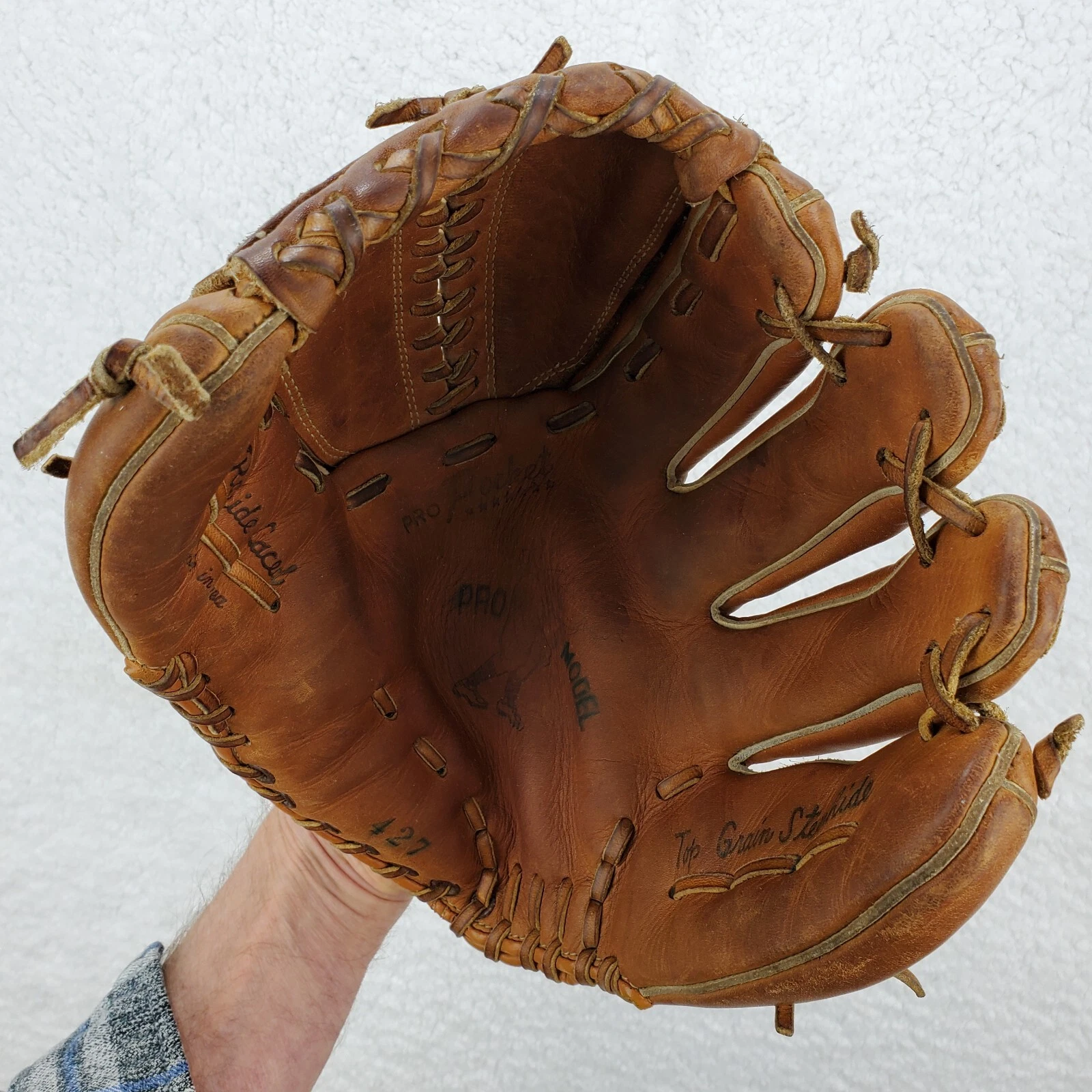 RAYE Rare BRISTAR 427 Pro Pocket Steerhide Laced Baseball Glove RHT Right Hand Throw