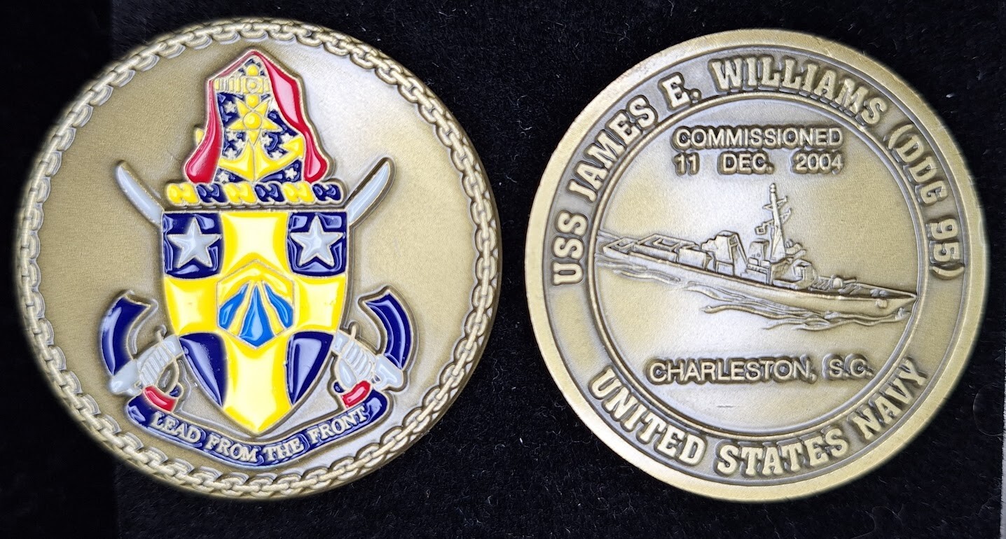 DDG-95 USS James E Williams Navy Challenge Coin Lead From the Front