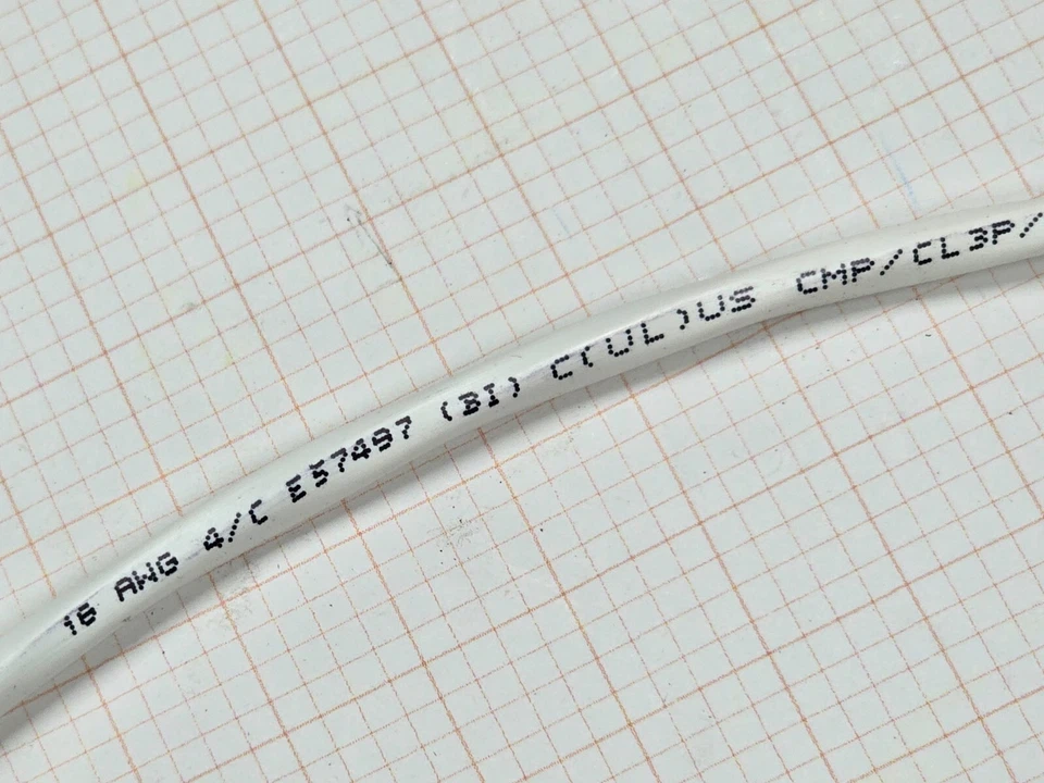 Cable de seguridad/control plenum trenzado Southwire/Tappan P50059 16/4C blanco/50 pies Foto 2 de 4