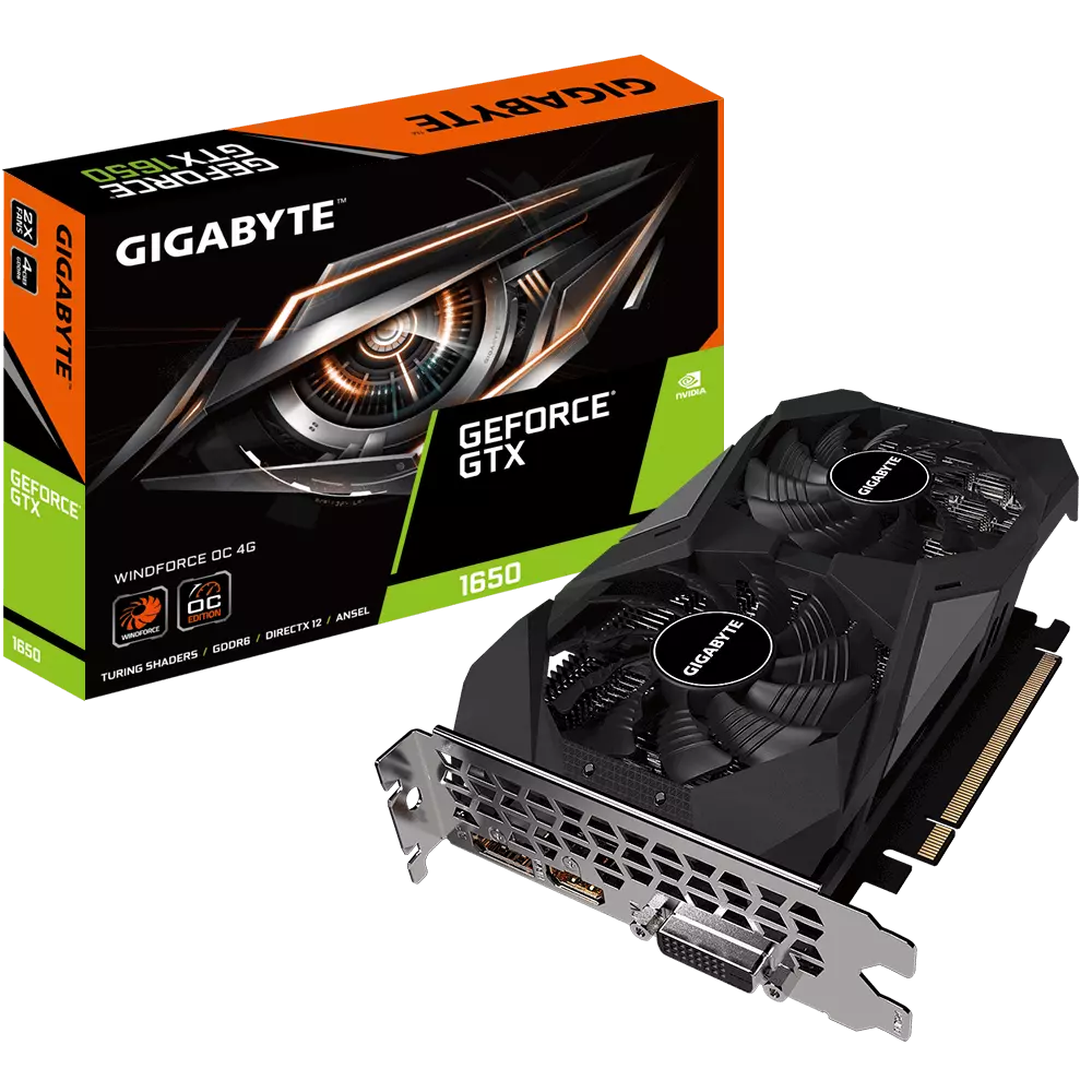 NEW Gigabyte GeForce GTX 1650 D6 OC 4GB GDDR6 GV N1656WF2OC 4GD PCI E Video Card