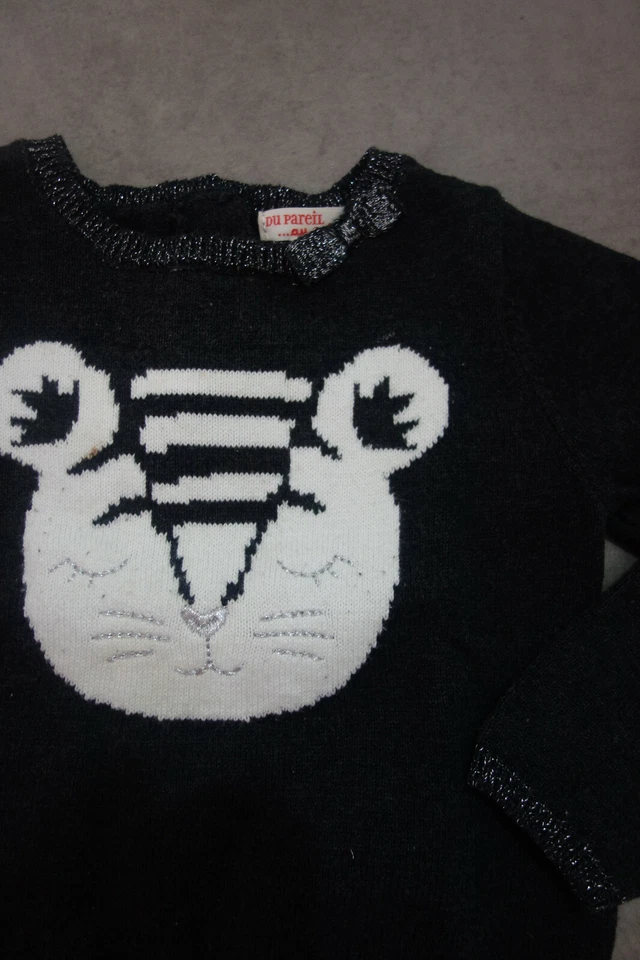 Pull Gris Foncé "Tigre" Du Pareil Au Même - 2 Ans - Photo 2/2