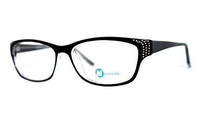 NEW MODERN OPTICAL INFLUENCE BLACK AUTHENTIC EYEGLASSES FRAMES 55-16-140MM RX