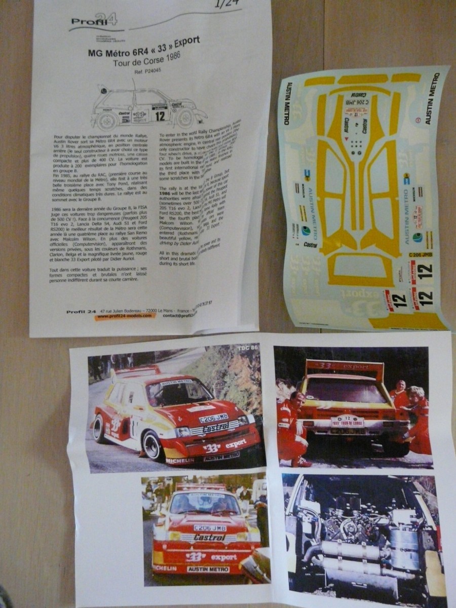 Scaleauto: La réédition de la MG Métro 6R4 33 Export Tour de Corse 1986