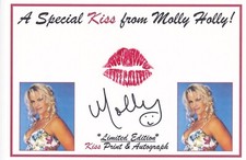 Molly Holly Signed Lip Print w/ Kiss 4x6 Photo Card WWE PSA/DNA COA Auto'd Diva