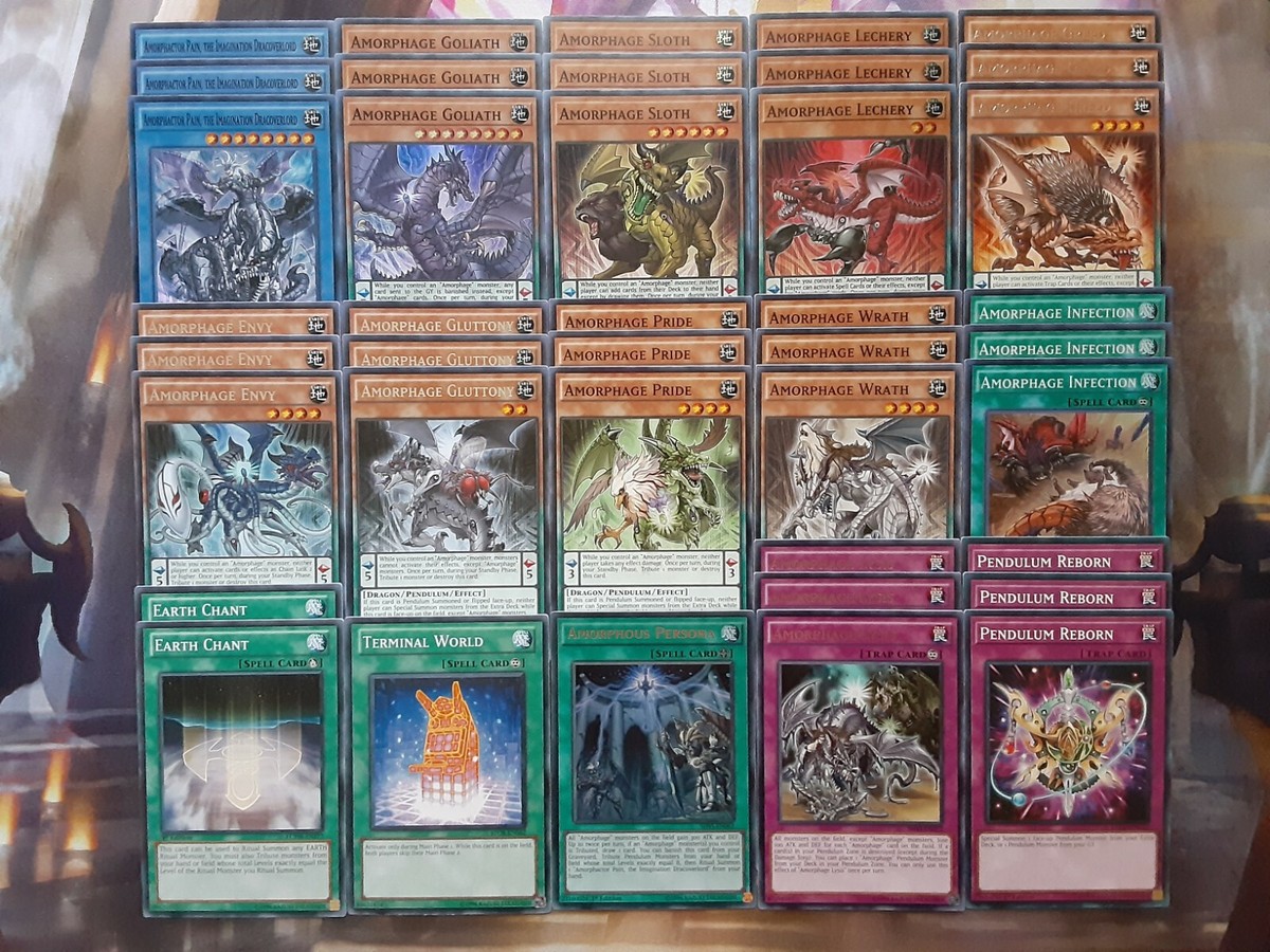 Yugioh Amorphage Deck 40 Card Lechery Goliath Complete Budget Tournament  Ready