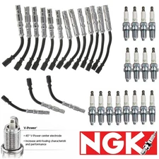 For Benz V8 W203 W210 W163 W208 16 MotorKing Spark Plug Wires +16 NGK Spark Plug