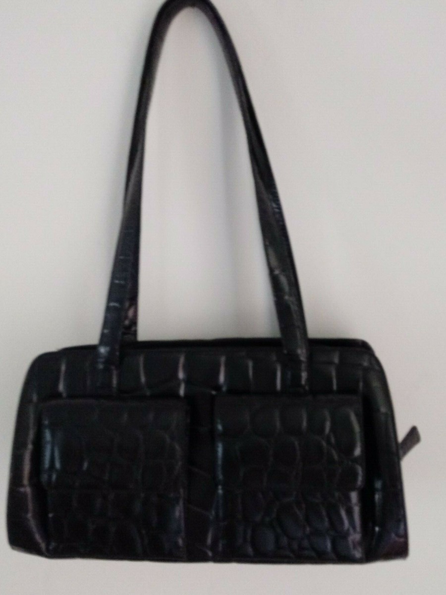 Barely Used `Sondra Roberts` Black Crocodile Embossed  display picture 1