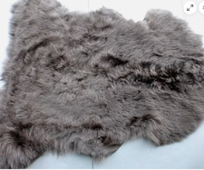 sheepskin leather Toscana hide Coffee Brown Silky Hair w/Suede back