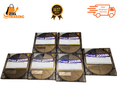 6x SyQuest 200 MB 5,25'' Removable Cartridge