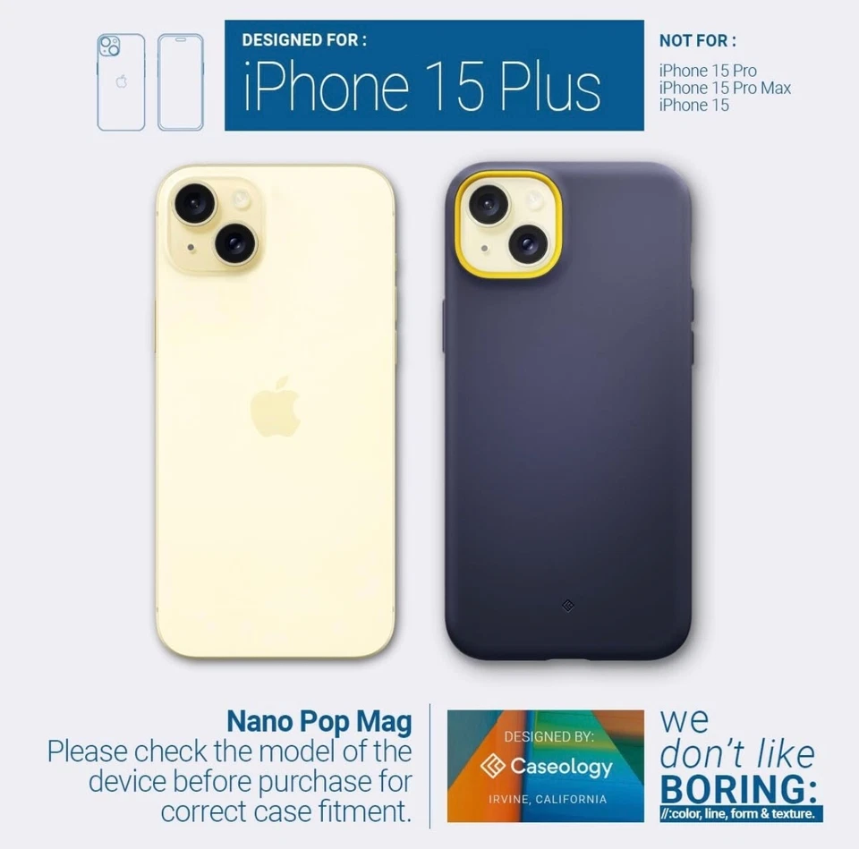 iPhone 15 Plus Case Caseology Nano Pop Mag Colour:Blueberry Navy ACS06677 - Image 2 of 4