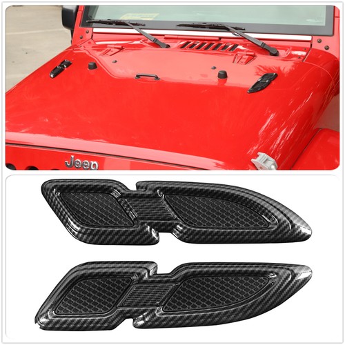 CheroCar Carbon Fiber Look Air Vent Fender Cover Trim – For Jeep Wrangler JK JL JT (2007–2021)