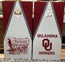 Oklahoma Sooners Cornhole Custom Made boards and Free Bags