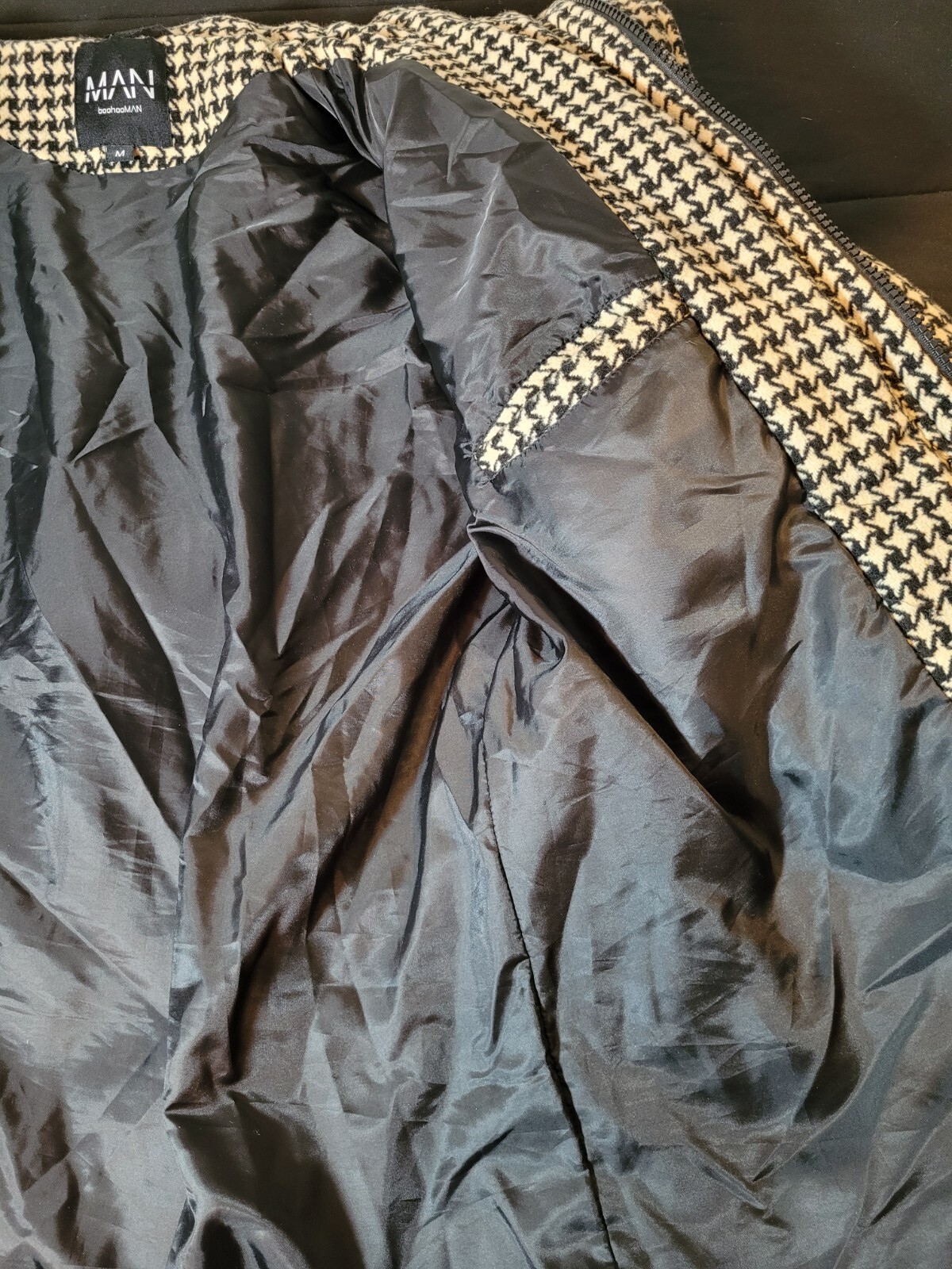 Boohoo Man Men's Puffer Jacket Size Medium Tan Brown Black image 8
