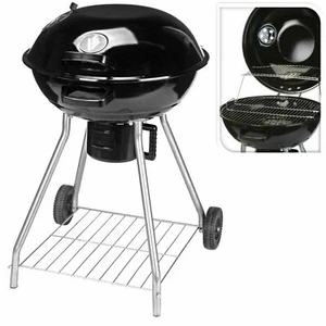 Black Charcoal Round Grill BBQ Patio Outdoor Garden Meat Fish Picnic Portable 