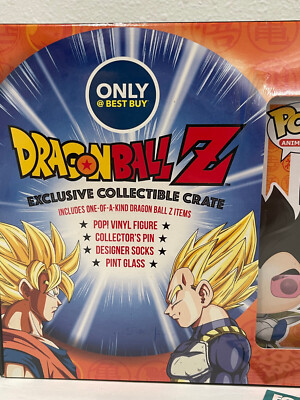 BEST BUY COLLECTIBLE DRAGON BALL Z CRATE POP VEGETA #10 GOKU GLASS