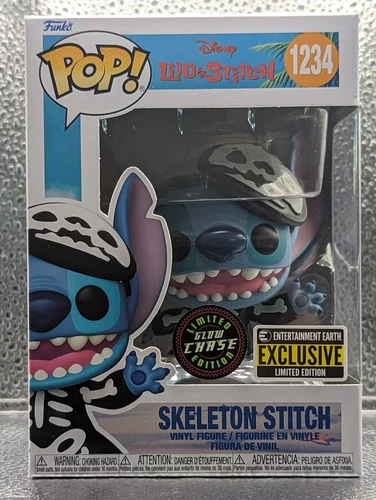 CHASE Funko POP! Disney Lilo & Stitch #1234 Skeleton Stich Glow Gitd CHASE