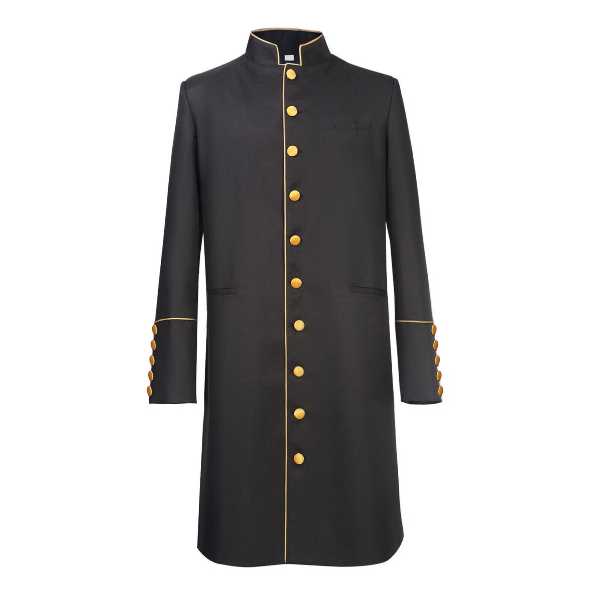 Mens Short Jacket Clergy Robes Choir Coat Pastor Priest Stand