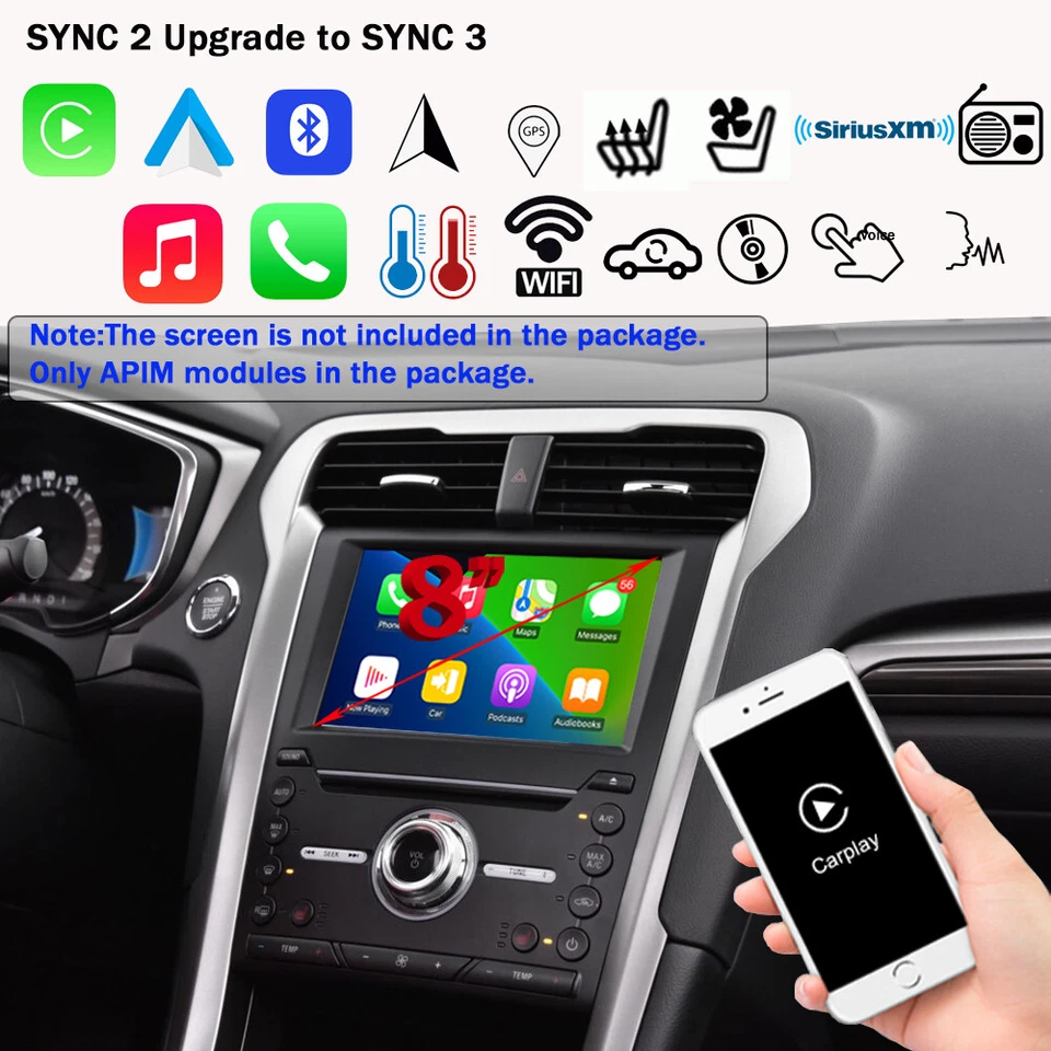 For Ford Lincoln Sync 3 APIM Module Upgrade NA220 MAP Carplay Android Auto Navi - Image 4 of 4