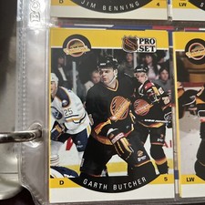 1990-91 Pro Set Hockey Card Garth Butcher Vancouver Canucks #295