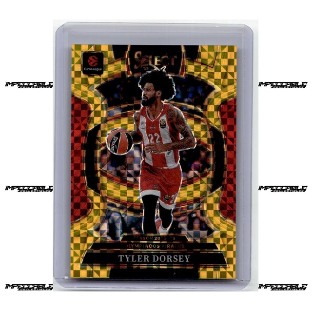 2025-26 Panini Select EuroLeague - Gold #56 Tyler Dorsey 1/10 Concourse