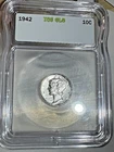 1942 Mercury Dime 10C Graded AU50 by ICG w/ Black Lite Tech; DDO - See Pics