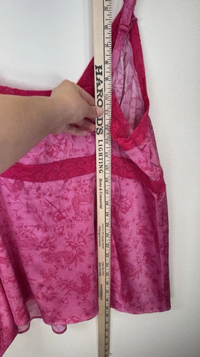 Torrid 3 (3X) Sexy Pink Silky Betsey Johnson Lace Inset Busty Cami Tank Top NWT - Picture 8 of 8