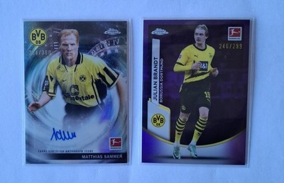 2024 Topps Chrome Matthias Sammer /300 Auto Time Travelers BVB+Julian Brandt/299
