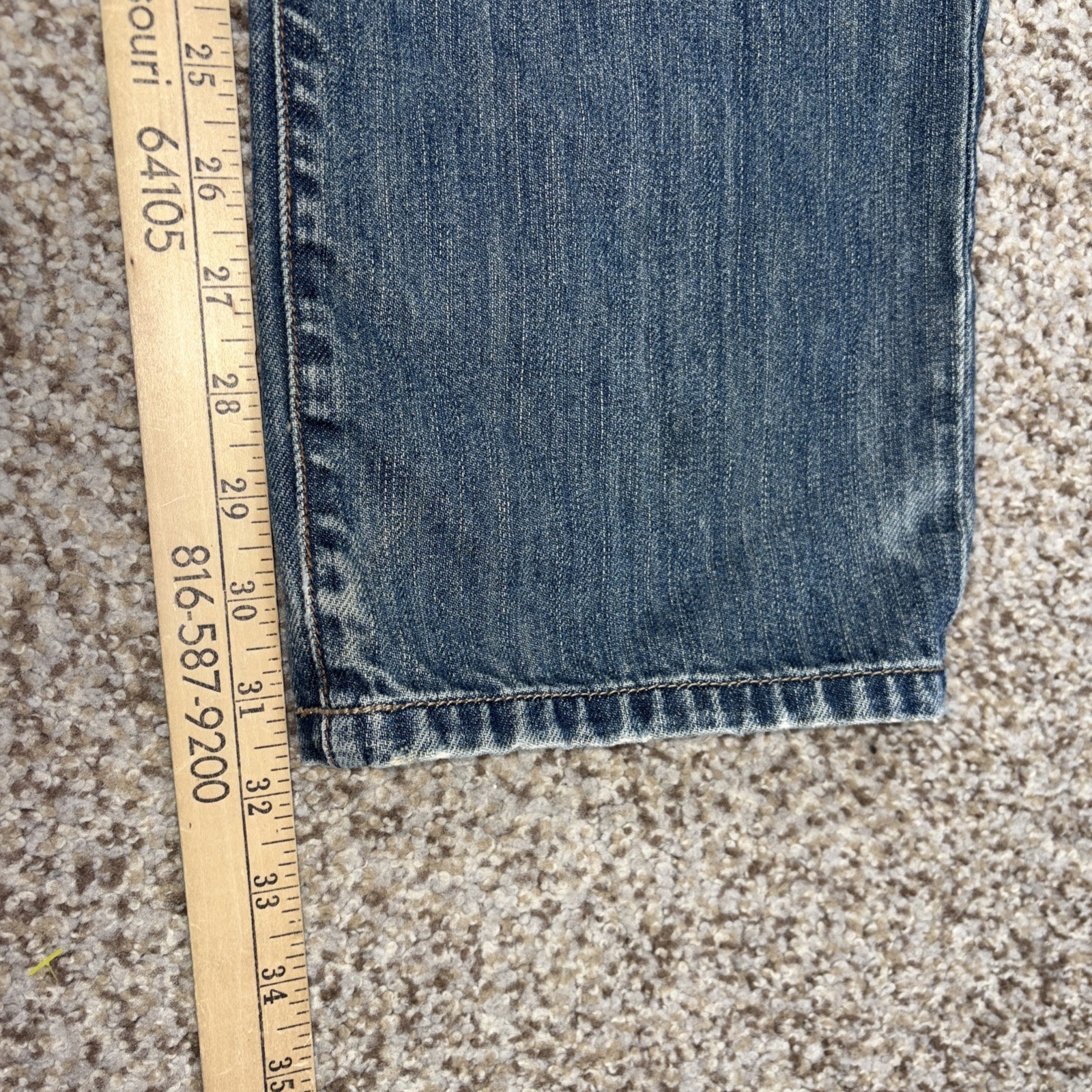 Marc Ecko Cut & Sew Men's 33 Slim Fit Denim Jeans Fits 34 X 31.5 Button Fly - View 11