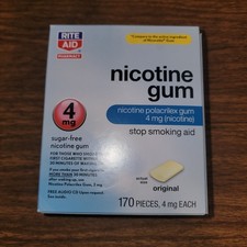 Rite Aid Original Flavor 4 mg Nicotine Gum 170 count Exp 2/26 Sugar Free