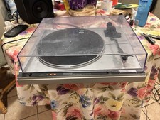 Vintage Kenwood KD-21R Belt Automatic Return Drive Turntable W Dust Cover VIDEO