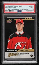 2017-18 Upper Deck MVP NHL Draft Pick #1 Gold Nico Hischier #DP-1 PSA 9 MINT 7lt