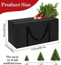 Xmas Tree Storage Bag, Fits 7-8 ft CHRISTMAS TREE Heavy Duty Container Holder