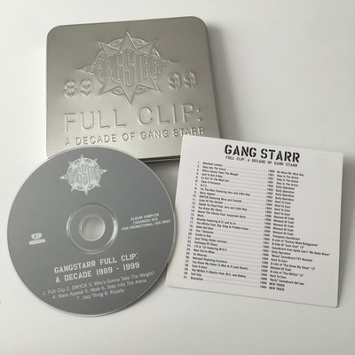 GANG STARR - FULL CLIP A DECADE - RARE TIN BOX PROMO CD!!!!!
