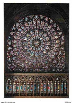 AK - Kunst - Religiöse Buntglasfenster - Paris - Kathedrale Notre-Dame - Rose d