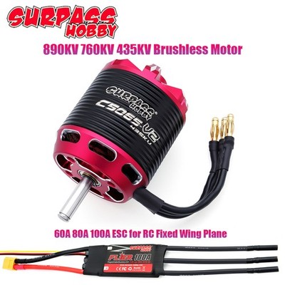 SURPASS HOBBY  890KV 760KV 435KV Bürstenloser Motor ESC Combo für RC Fixed Wing