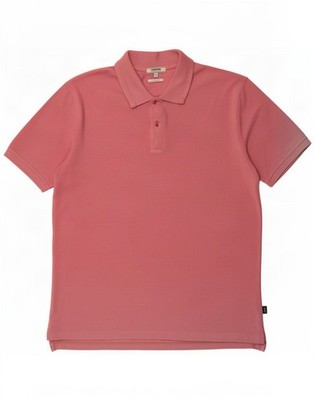 Geox Mens Respira Slim Fit Polo Shirt XL Pink Cotton EE69