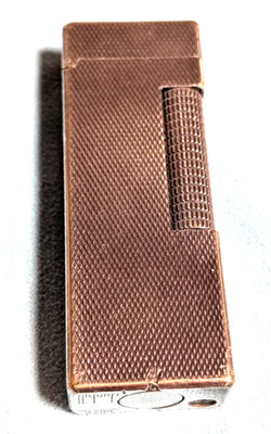 Dunhill Gas Lighter Roller diamond pattern Silver Vintage Dunhill London