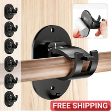 No Drill Curtain Rod Bracket Self Adhesive Holder Wall Mount Heavy Duty Tools