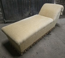 Antique Regency Style Gold Chaise Lounge Sofa