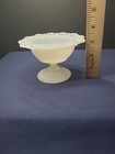 Vintage Anchor Hocking Milk Glass Old Colony  Lace Edge Sherbet Small Compote — photo 7
