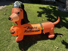 Inflatable Halloween Dachshund Lawn Decoration Goosh Brand