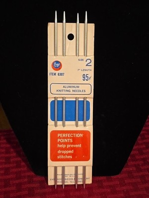 Vintage New Boye Double Point Aluminum Knitting Needles Size 2, 7''L